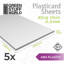 PLAQUE DE PLASTICARD - 0'5 MM - COMBOX5 FEUILLES