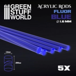TIGES ACRYLIQUES ROND 1,6 MM FLUOR BLEU