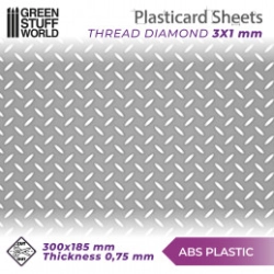 PLAQUE DE PLASTICARD TEXTURÉ DIAMANT