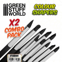 PINCEAU SILICONE - COLOUR SHAPERS TAILLE 0 ET 2 - 10 PINCEAUX - NOIR FERME