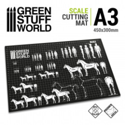 TAPIS DE DÉCOUPE AVEC ÉCHELLES A3