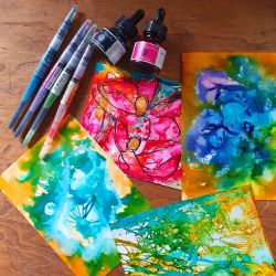 Atelier Encres à alcool sur Yupo le samedi 3 juin à 14h