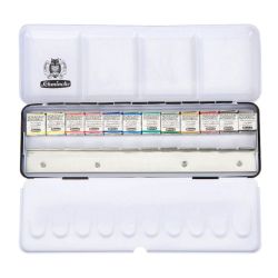 Boite en métal aquarelle extra-fine Horadam 12 1/2 godets + 12 emplacements - Schmincke