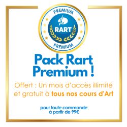 Pack Rart Premium (1 mois d'accès illimité et gratuit à tous les cours) Offert à partir de 49€