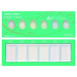 Coffret de 6 godets de peinture aquarelle japonaise Gansai Tambi - reflets opalescents