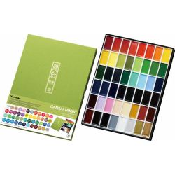 Coffret de 48 godets de peinture aquarelle japonaise Gansai Tambi