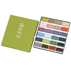 Coffret de 24 godets de peinture aquarelle japonaise Gansai Tambi -  sélection Arts Déco