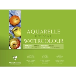 Papier aquarelle Clairefontaine Etival spirale grain torchon 300g