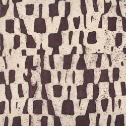 Maya Choco Lokta ciré bords frangés 50x75cm