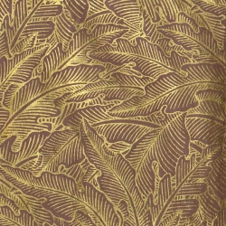 Verdure Or fond taupe sur lokta 50x75cm