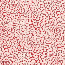 Virginie Kikou rouge sur lokta naturel 50x75cm