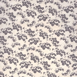 Bamsa Fleuri imprimé gris sur lokta naturel 50x75cm