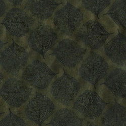 Rhizome imprimé noir sur lokta marron 50x75cm