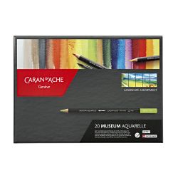 Coffret de 20 crayons aquarelle extra-fins Museum Caran d'Ache - Paysage