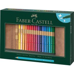 Trousse cuir avec 30 crayons Albrecht Dürer + accessoires