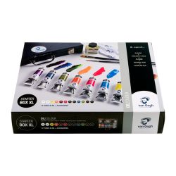 Coffret Starter XL de 12 tubes de peinture à l'Huile Van Gogh - 40ml + accessoires