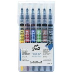 Pochette de 6 Pinceaux Ink Brush - Sennelier