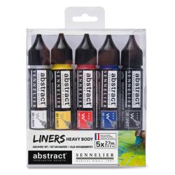 Pochette de 5 Liners acrylique Abstract - Sennelier