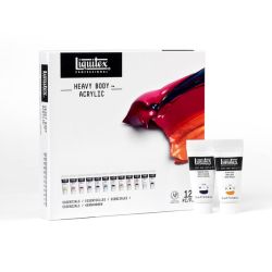 Coffret de 12 tubes de peinture acrylique extra fine Heavy Body - Liquitex 22ml