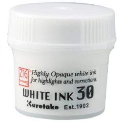 Encre japonaise White Ink de Kuretake 30 ml