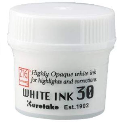Encre japonaise White Ink de Kuretake 30 ml