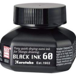 Encre japonaise Black Ink de Kuretake 60 ml
