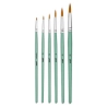 Set de 6 pinceaux courts polyamide doré ronds - Pébéo