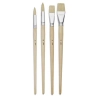 Pinceaux huile et Acrylique Pebeo - Set de 4 grandes brosses soie beau blanc 9508508