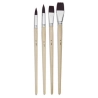 Set de 4 brosses polyamide Brun - Pébéo