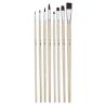 Set de 8 brosses polyamide Brun pour huile et acrylique