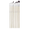Set de 8 brosses polyamide Brun pour huile et acrylique