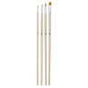 Set de 4 brosses polyamide doré fines - Pébéo