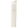 Set de 4 brosses polyamide doré fines - Pébéo
