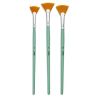 Set de 3 pinceaux courts polyamide doré éventail - Pébéo