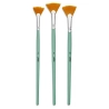 Set de 3 pinceaux courts polyamide doré éventail - Pébéo