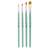 Set de 4 pinceaux courts polyamide doré biseautés - Pébéo