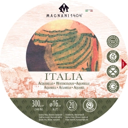 Bloc aquarelle rond 100% coton Italia - Magnani