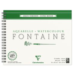 Bloc Aquarelle Fontaine Spirale Grain Torchon 300g