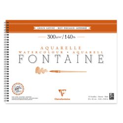 Bloc Aquarelle Fontaine Spirale Grain Torchon 300g
