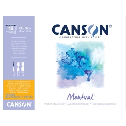 Papier aquarelle encollé Montval Canson 200g