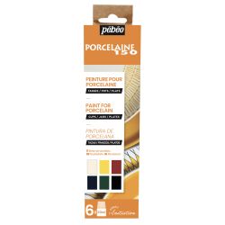 Set peinture Porcelaine 150 Pébéo 6 x 20ml brillantes N°1