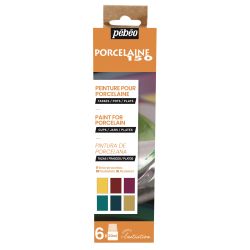 Set peinture Porcelaine 150 Pébéo 6 x 20ml brillantes N°2