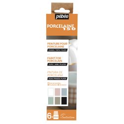 Set peinture Porcelaine 150 Pébéo 5 mates + ardoise 20ml