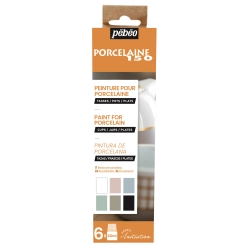 Set peinture Porcelaine 150 Pébéo 5 mates + ardoise 20ml