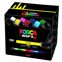 Boîte de 8 marqueurs POSCA MOP'R assortis