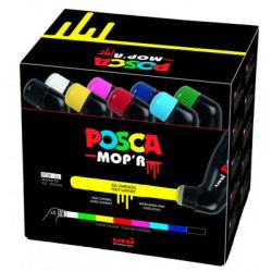 Boîte de 8 marqueurs POSCA MOP'R assortis