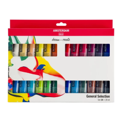 Coffret de 24 peintures acrylique Amsterdam royal Talens - 20ml