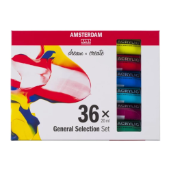 Coffret de 36 peintures acrylique Amsterdam royal Talens - 20ml