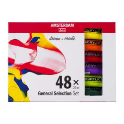 Coffret de 48 peintures Acrylique fine Amsterdam Royal Talens 20ml