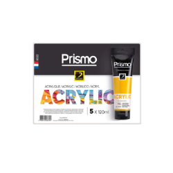 Coffret de 5 primaires peinture acrylique Prismo 120ml